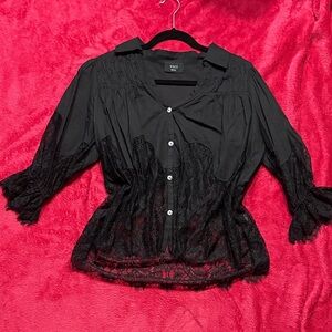 Vici Black Lace Blouse